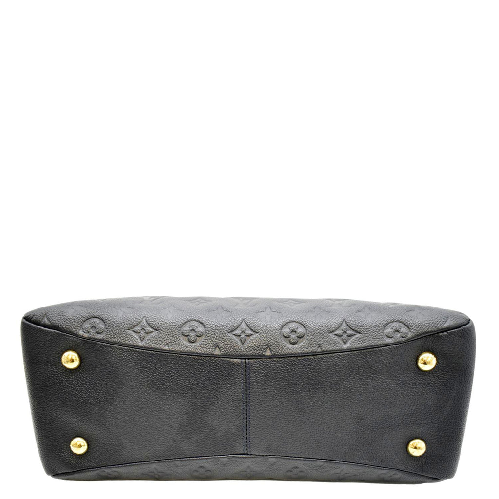 LOUIS VUITTON Ponthieu PM Empreinte Leather Shoulder Bag Navy Blue