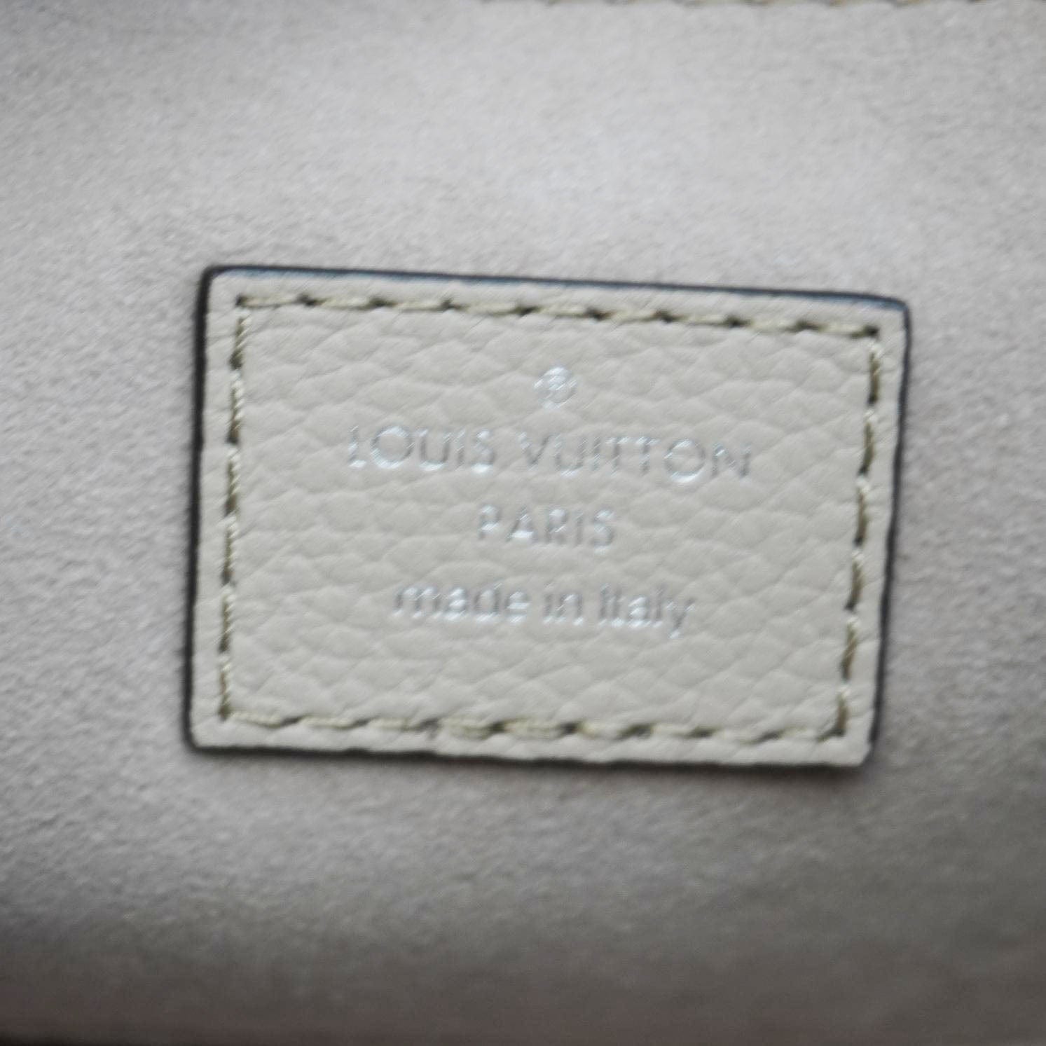 LOUIS VUITTON Baia PM Perforated Mahina Leather Shoulder Bag Galet Gray