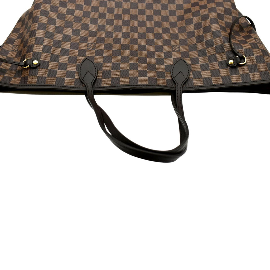 LOUIS VUITTON Neverfull GM Damier Ebene Tote Shoulder Bag Brown