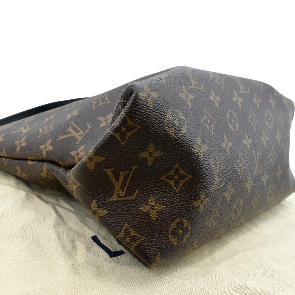 LOUIS VUITTON Flower Zipped MM Monogram Canvas Tote Bag Noir