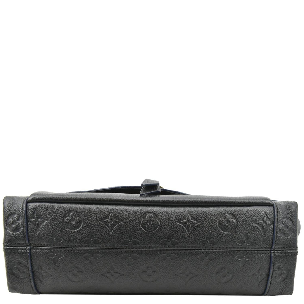 LOUIS VUITTON Blanche MM Empreinte Leather Shoulder Bag Black