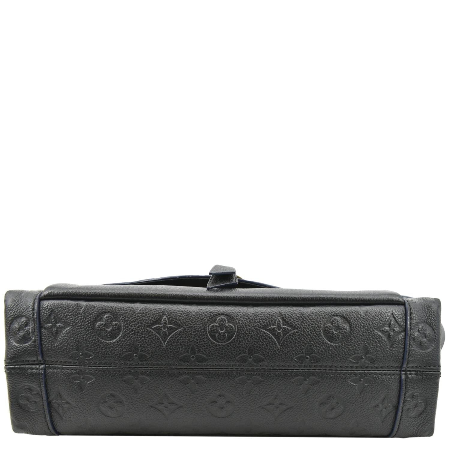 LOUIS VUITTON Blanche MM Empreinte Leather Shoulder Bag Black