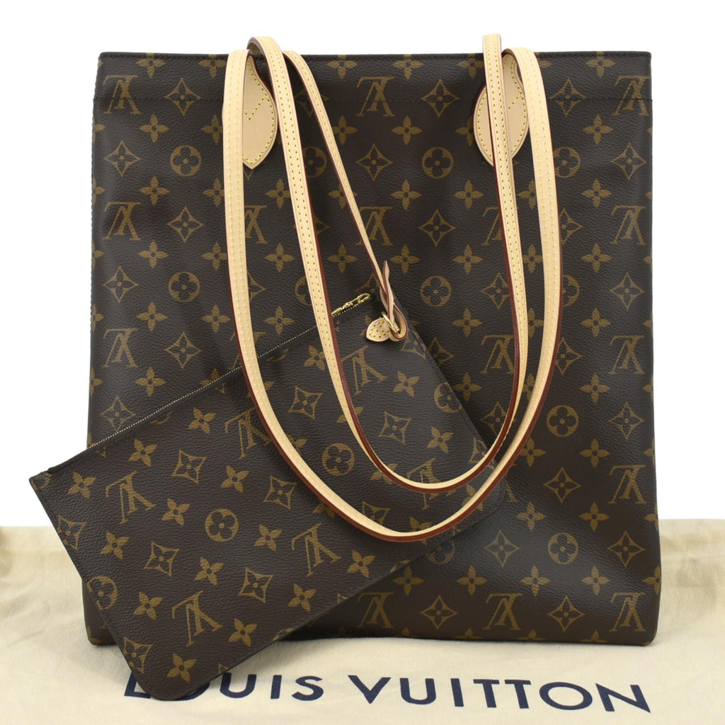 LOUIS VUITTON Carry it Monogram Canvas Shoulder Bag Brown
