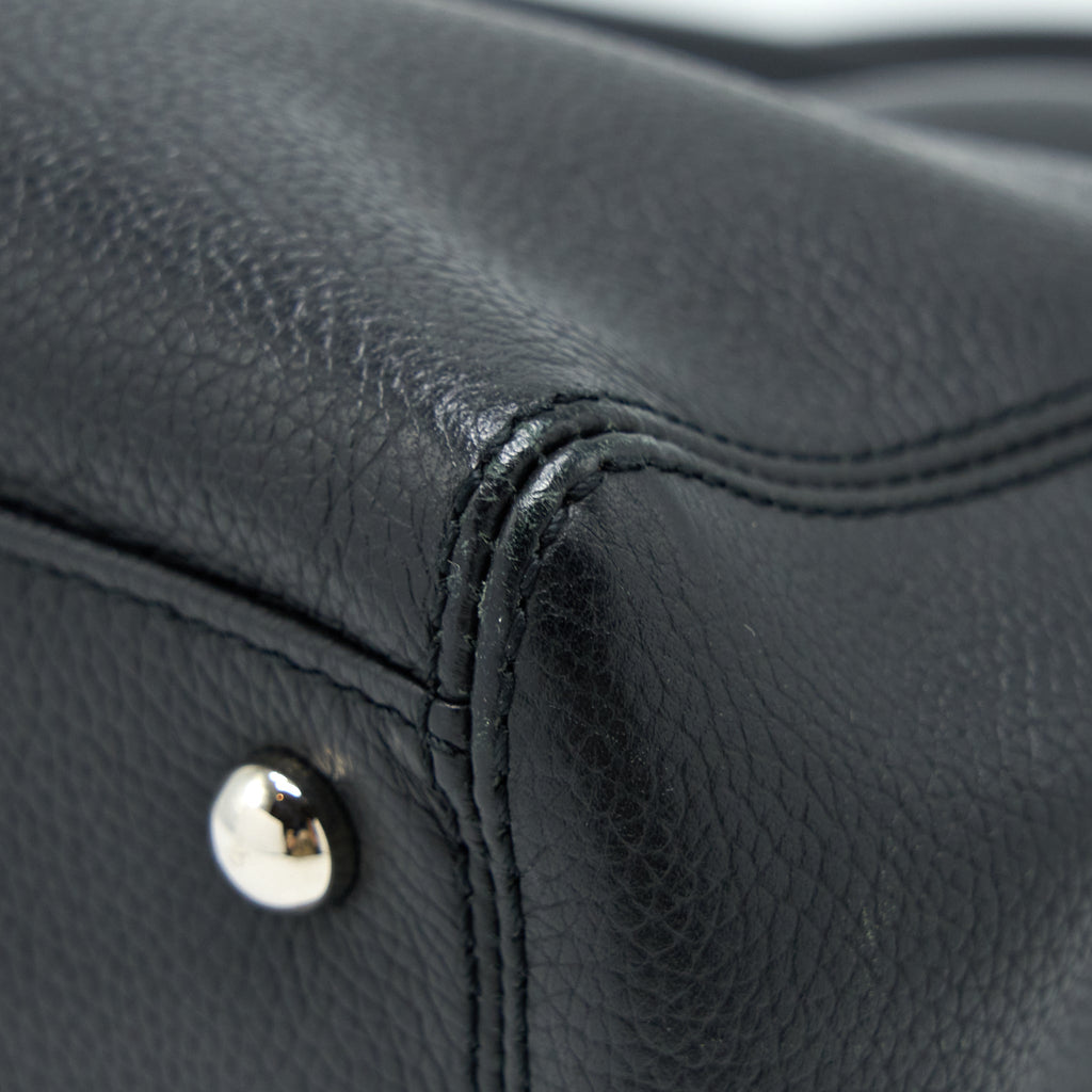 Chanel Cerf Tote Bag Grained Calfskin Black
