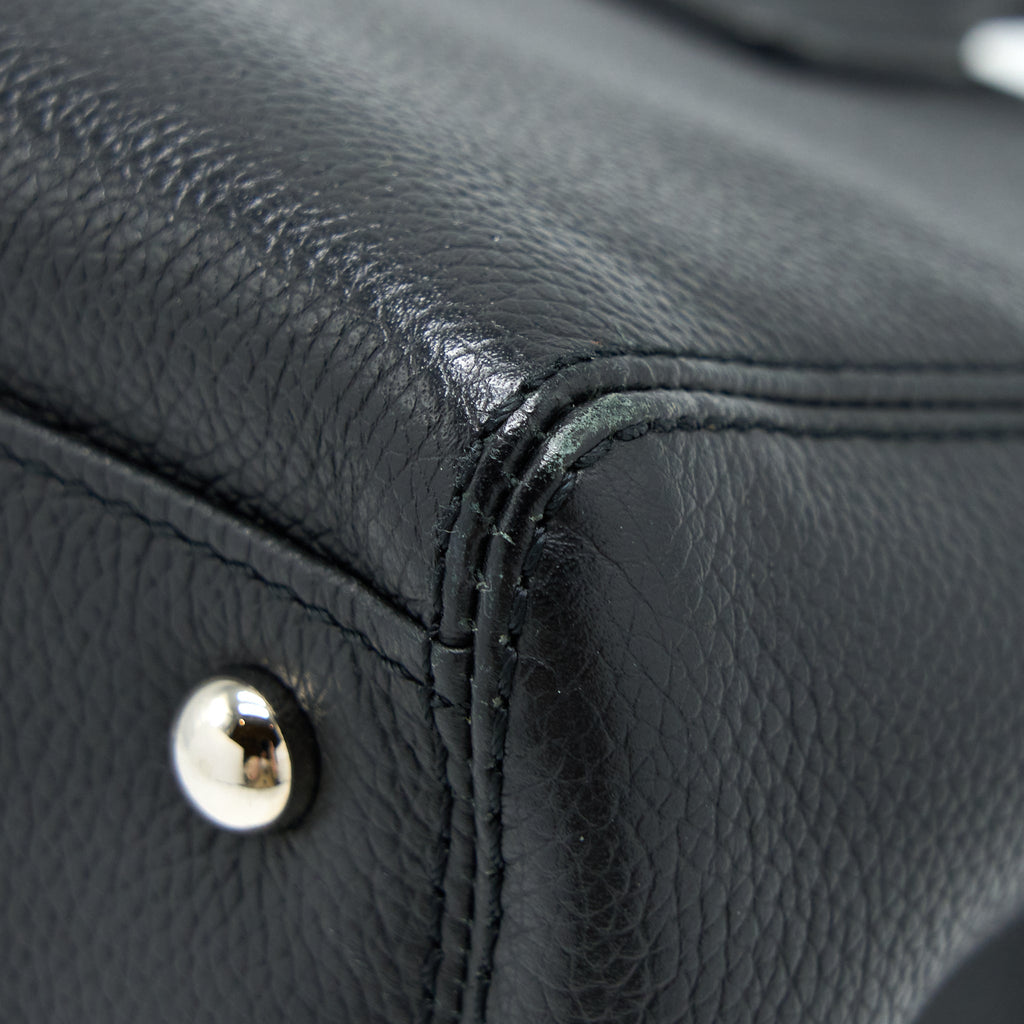 Chanel Cerf Tote Bag Grained Calfskin Black