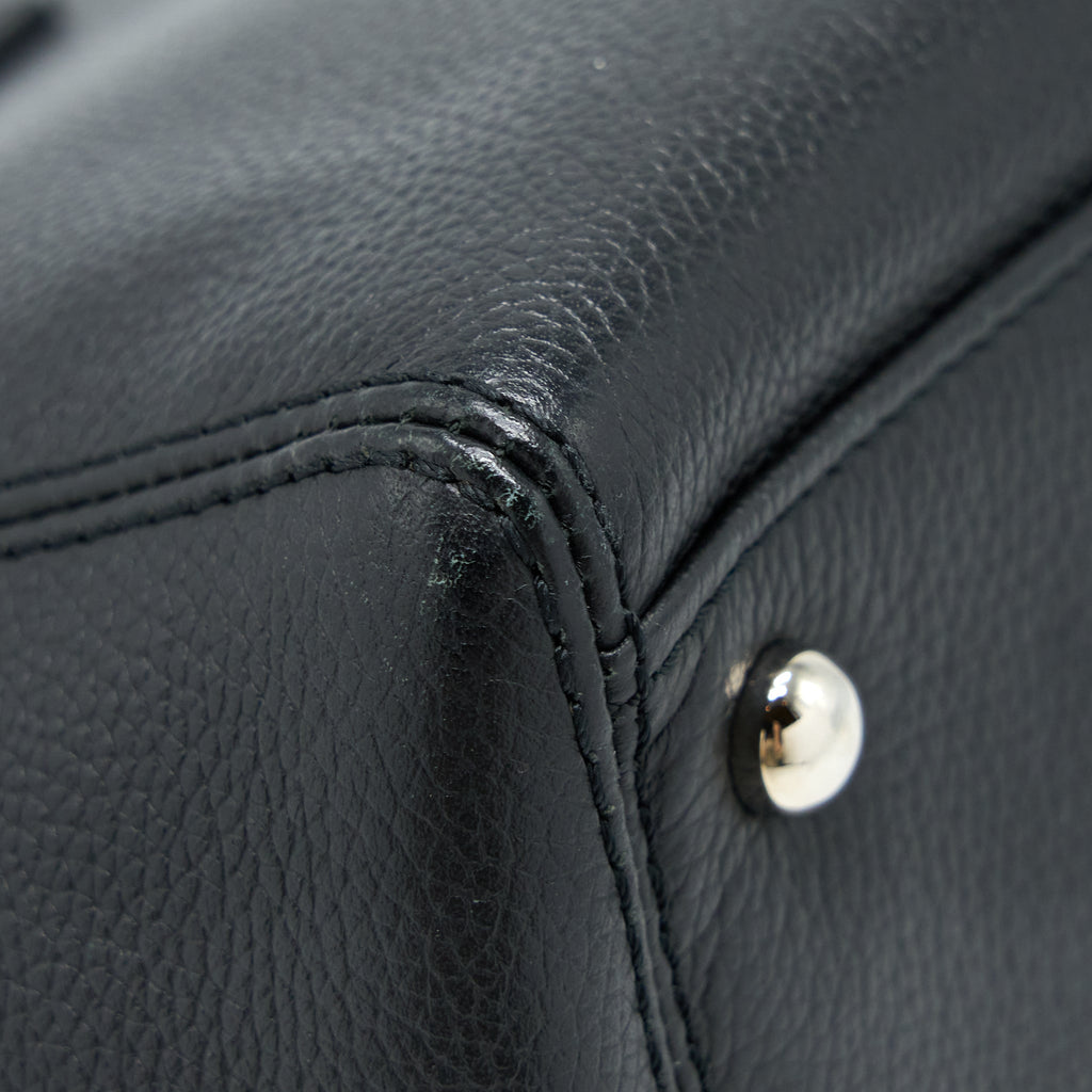 Chanel Cerf Tote Bag Grained Calfskin Black