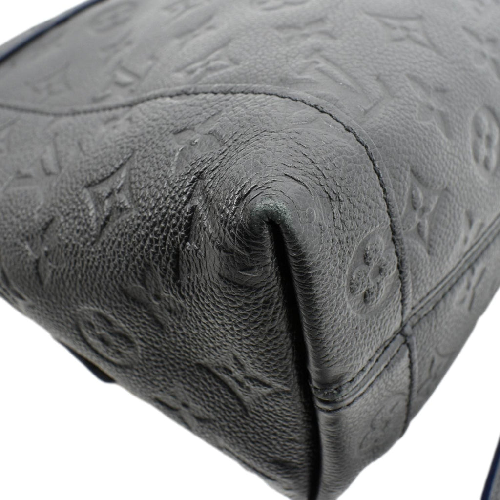 LOUIS VUITTON Blanche MM Empreinte Leather Shoulder Bag Black