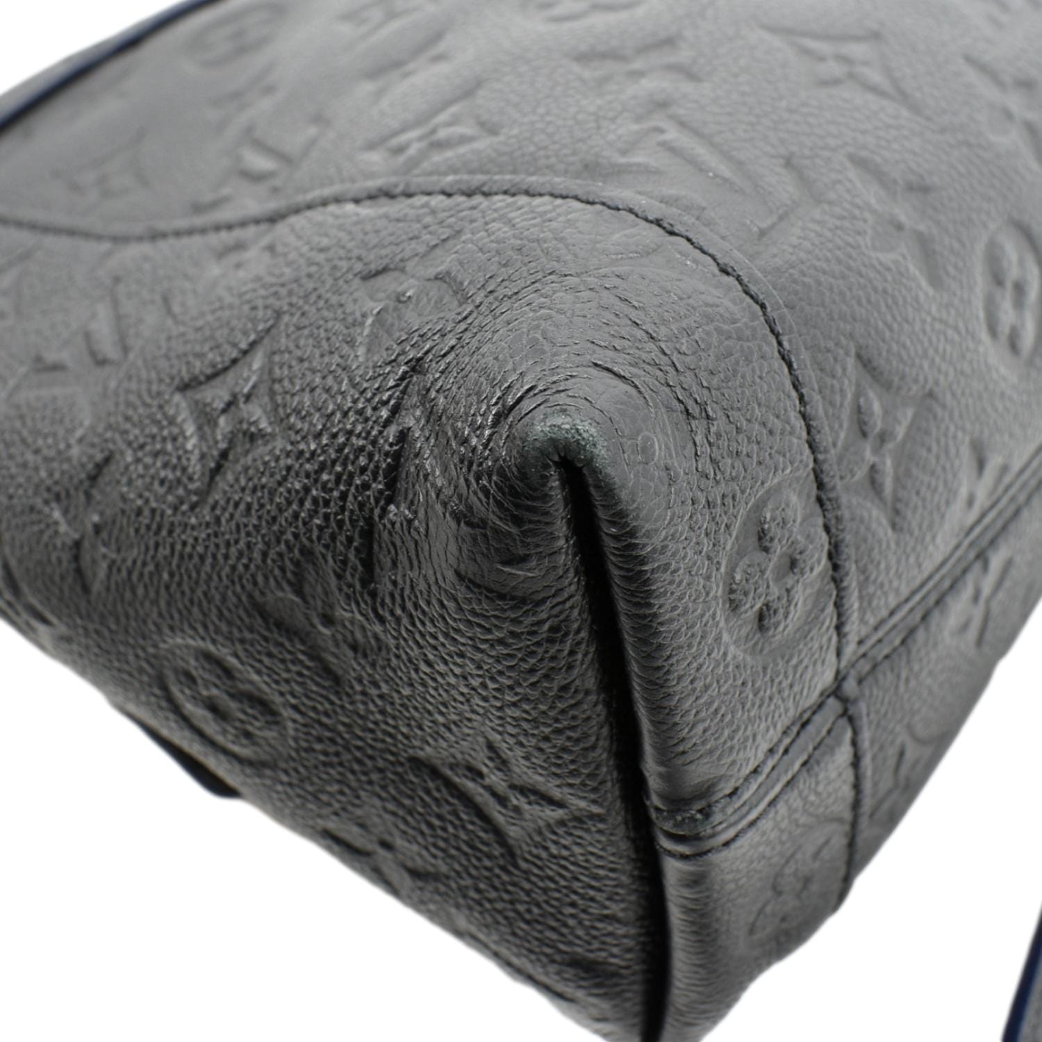 LOUIS VUITTON Blanche MM Empreinte Leather Shoulder Bag Black