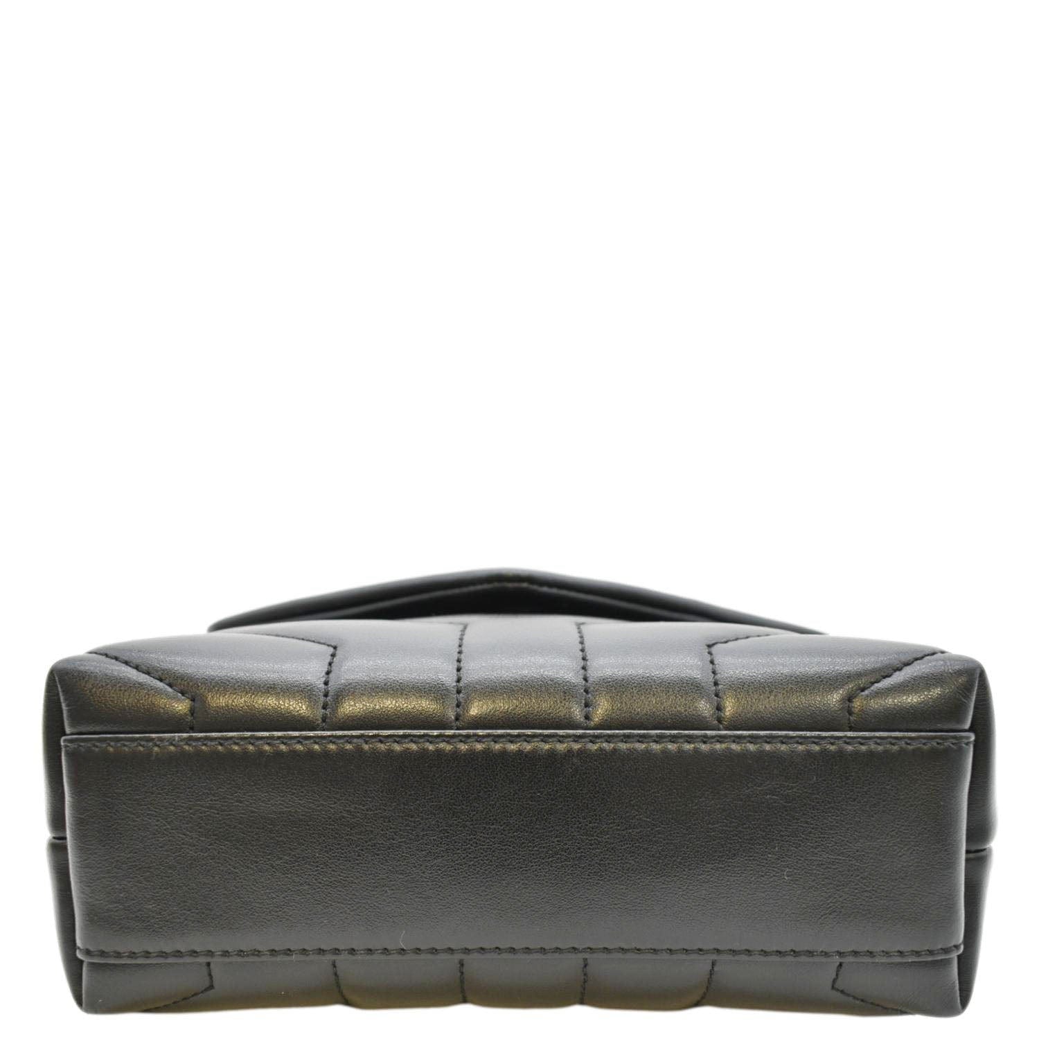 YVES SAINT LAURENT Loulou Toy Matelasse Leather Shoulder Bag Black