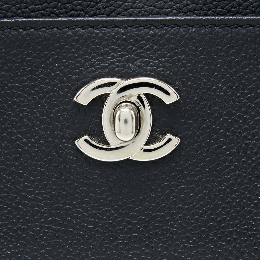 Chanel Cerf Tote Bag Grained Calfskin Black