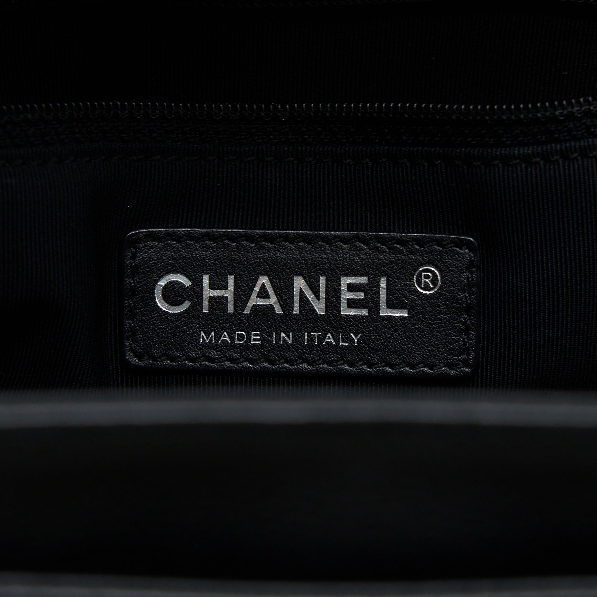 Chanel Cerf Tote Bag Grained Calfskin Black