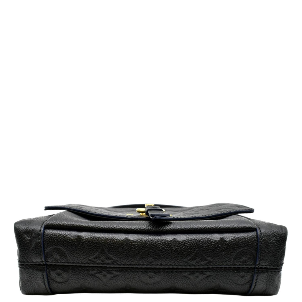 LOUIS VUITTON Blanche BB Empreinte Leather Shoulder Bag Black