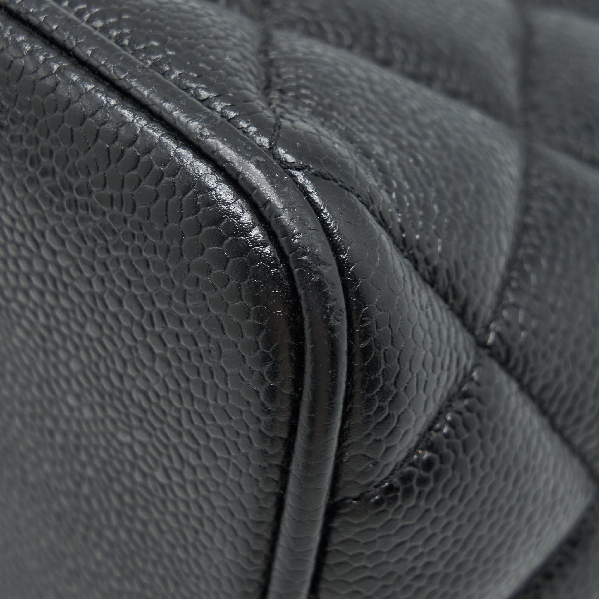 Chanel Vintage Medallion Tote Bag Caviar Black