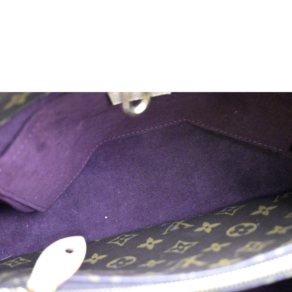 LOUIS VUITTON Montaigne MM Monogram Canvas Shoulder Bag Brown
