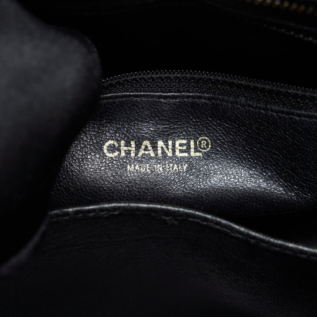Chanel Vintage Medallion Tote Bag Caviar Black