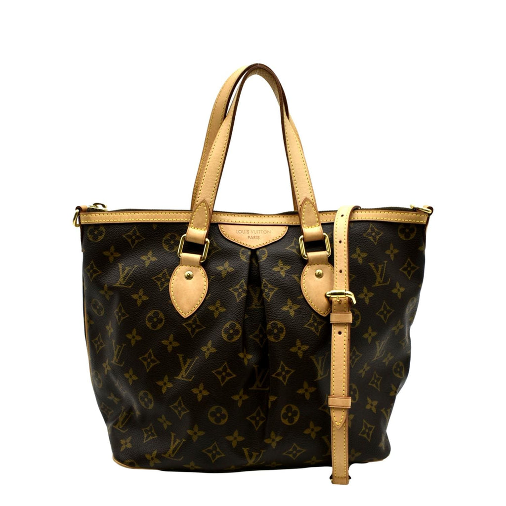 LOUIS VUITTON Palermo PM Monogram Canvas Shoulder Bag Brown