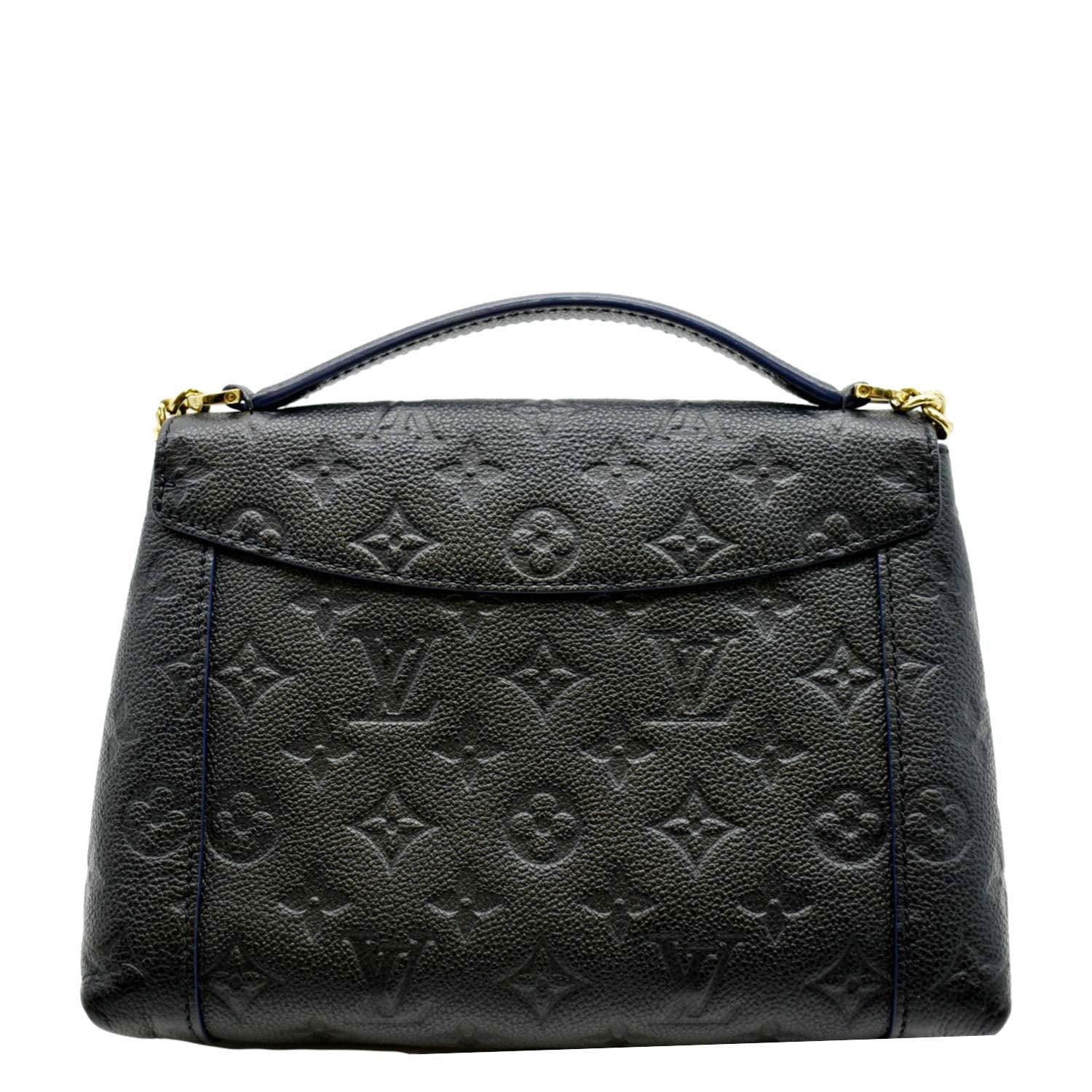 LOUIS VUITTON Blanche BB Empreinte Leather Shoulder Bag Black