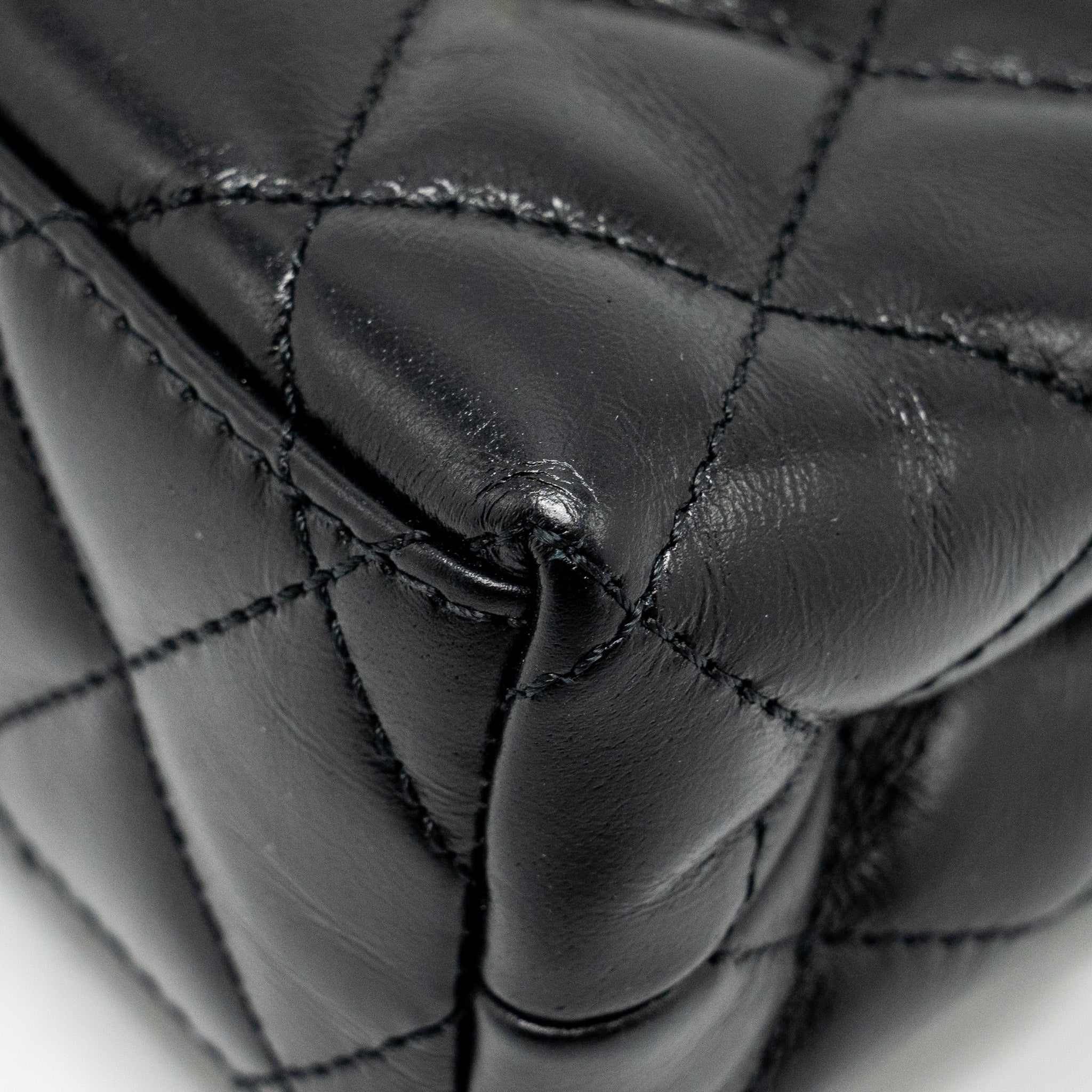 CHANEL Mini Kelly Shopping tote bag Calfskin Black  (Microchip)
