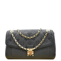 LOUIS VUITTON Saint Germain MM Monogram Empreinte Leather Shoulder Bag Black