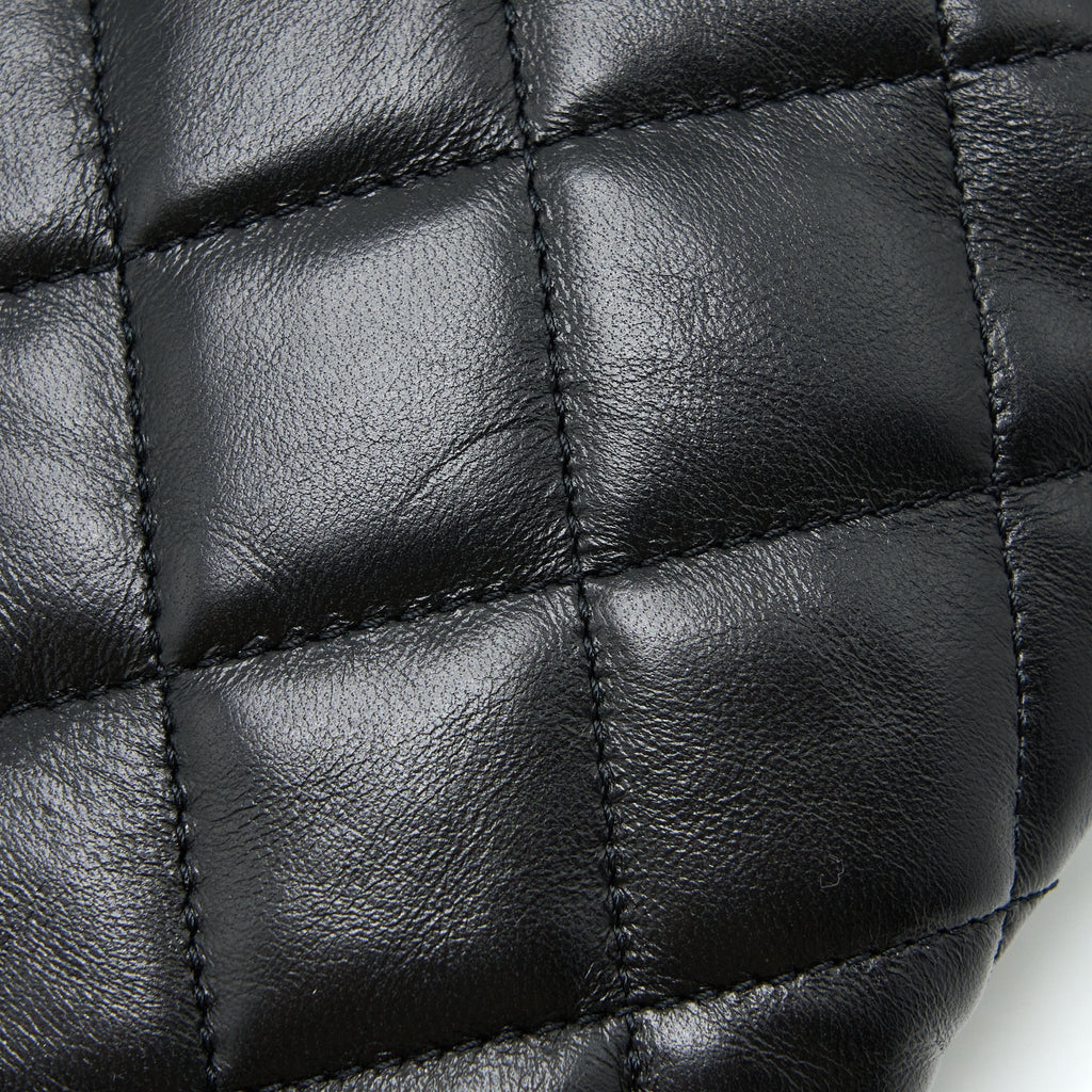 Chanel 22K Hobo Shoulder Bag Lambskin Black  (Microchip)
