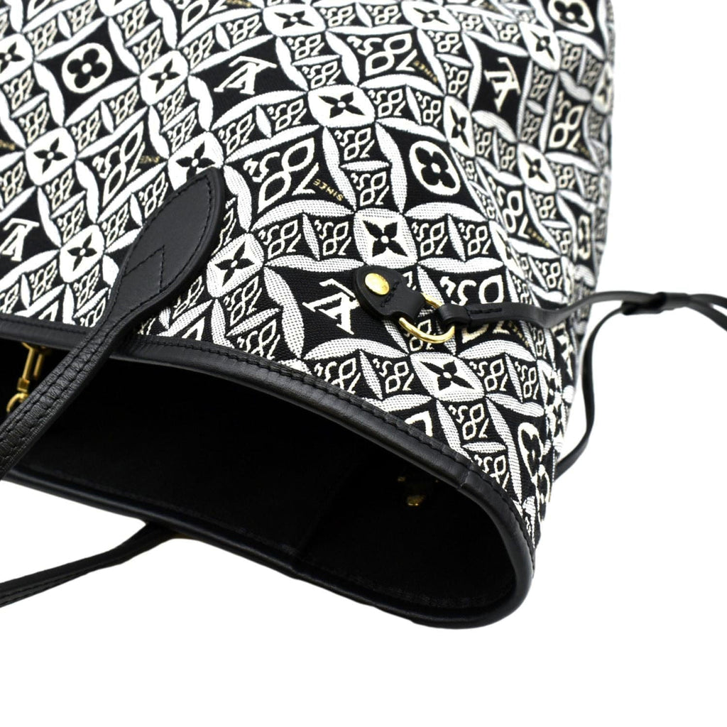 LOUIS VUITTON Since 1854 Neverfull MM Jacquard Shoulder Bag Grey