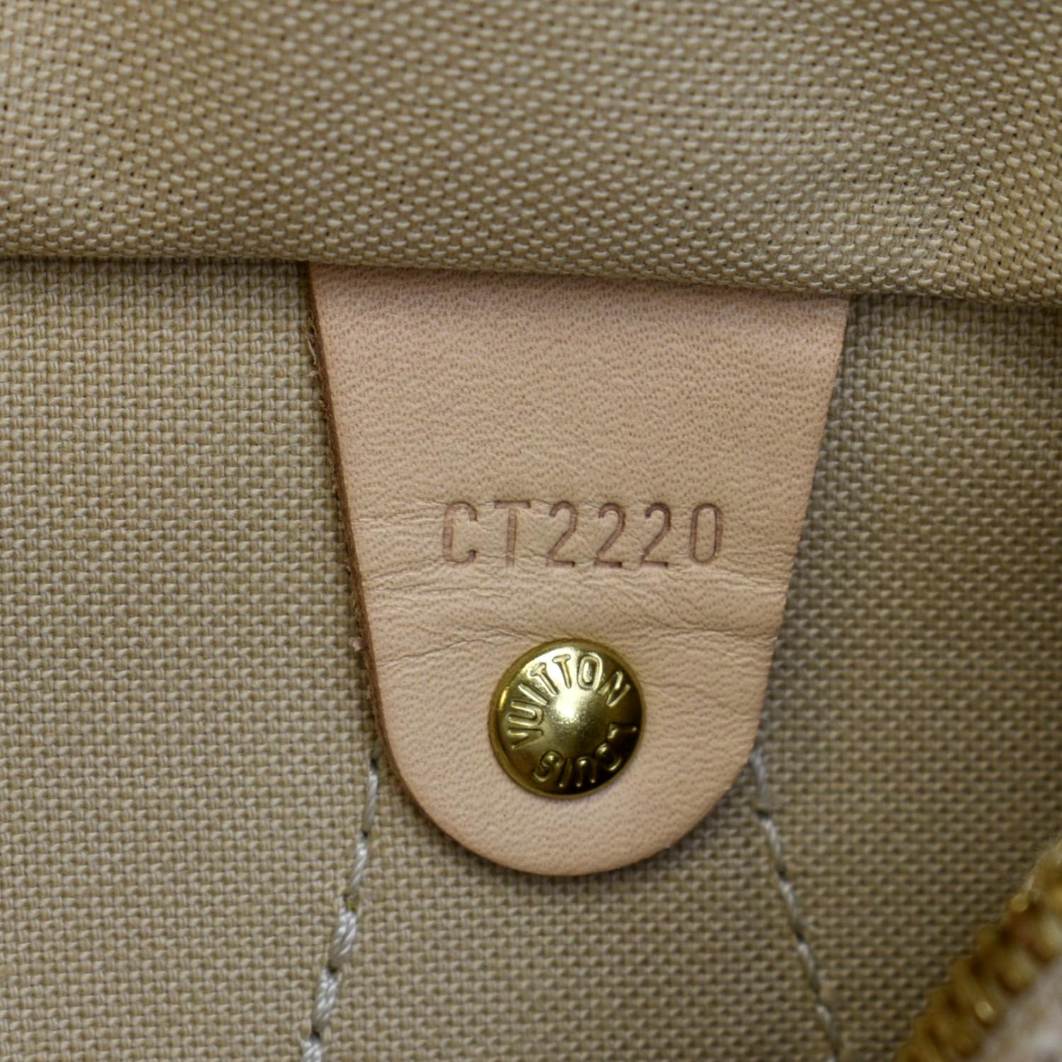 LOUIS VUITTON Speedy 25 Bandouliere Damier Azur Shoulder Bag White