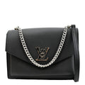 LOUIS VUITTON Mylockme Chain Calf Leather Chain Shoulder Bag Black