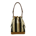 LOUIS VUITTON Noe Monogram Rayures Shoulder Bag Ivory