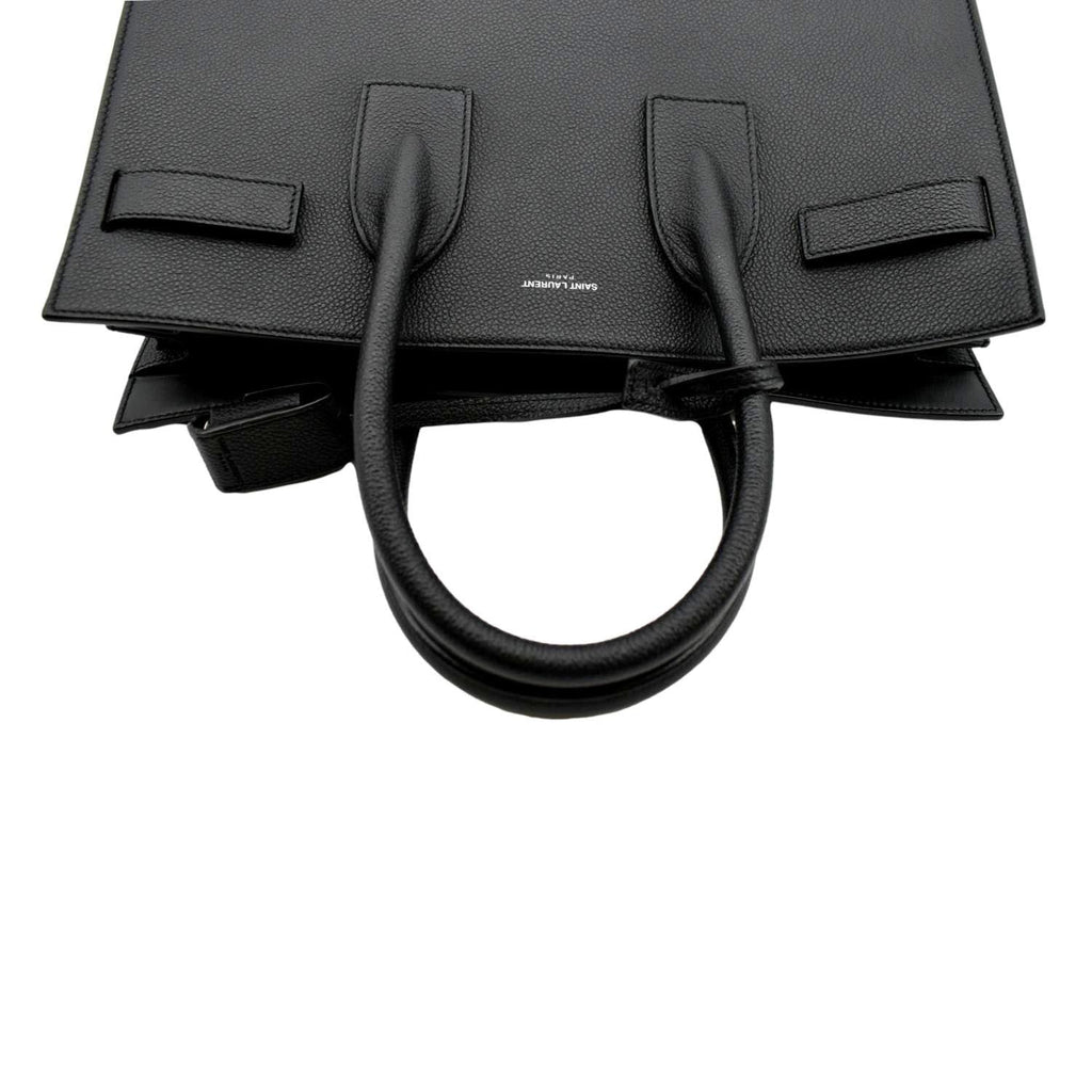 YVES SAINT LAURENT Sac de Jour Leather Satchel Shoulder Bag Black