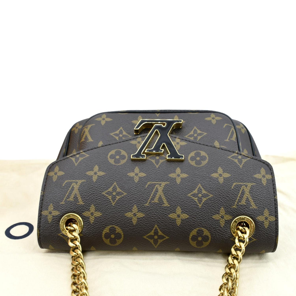LOUIS VUITTON Passy NM Monogram Canvas Shoulder Bag Brown