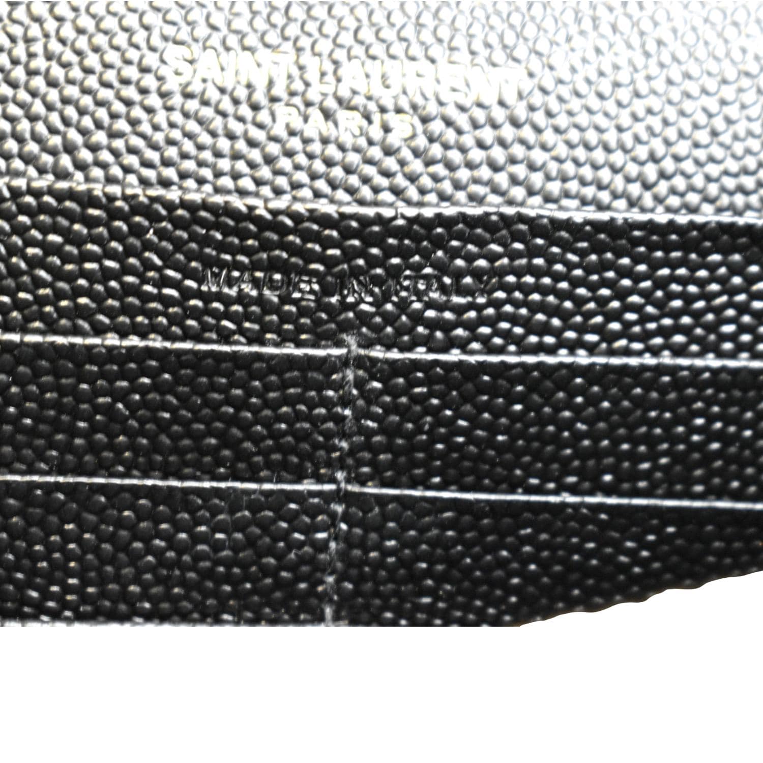 YVES SAINT LAURENT Wallet on Chain Leather Shoulder Bag Black