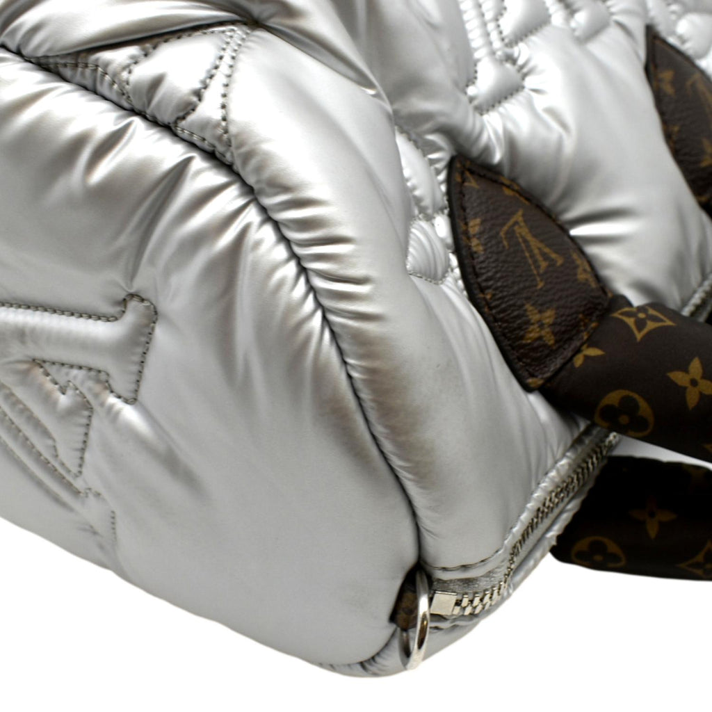 LOUIS VUITTON Speedy Bandouliere 25 Econyl Nylon Pillow Shoulder Bag Silver