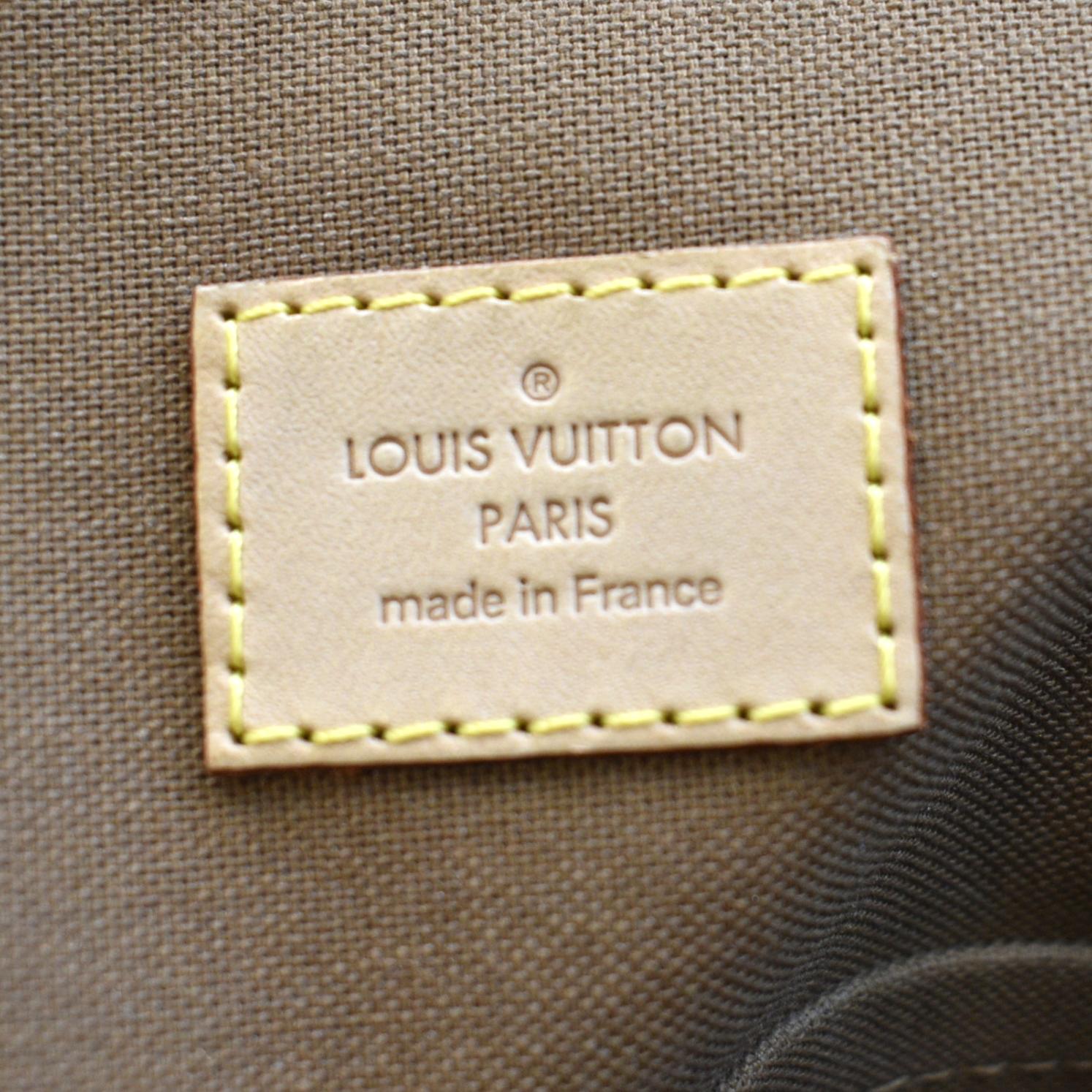 LOUIS VUITTON Lockit Vertical PM Monogram Canvas Tote Bag Brown