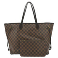 LOUIS VUITTON Neverfull GM Damier Ebene Tote Shoulder Bag Brown