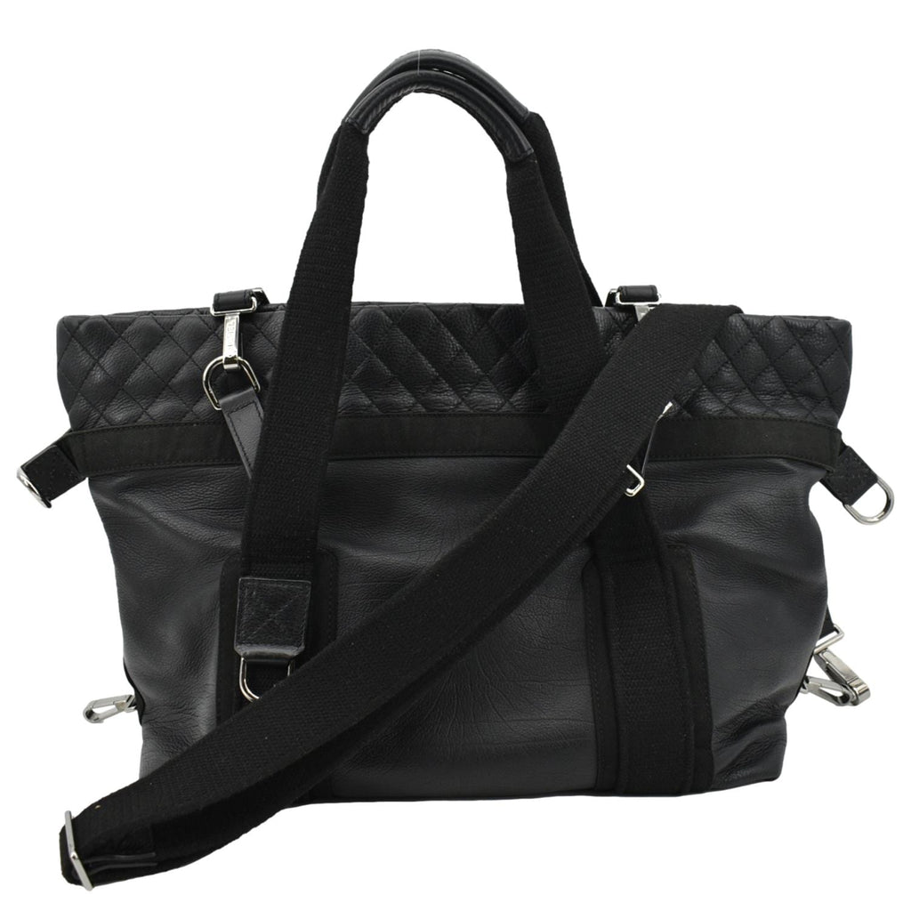CHANEL 2way Leather Shoulder Bag Black