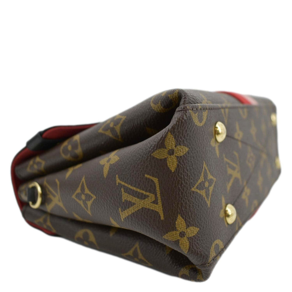 LOUIS VUITTON Georges BB Monogram Canvas Shoulder Bag Coquelicot Peach