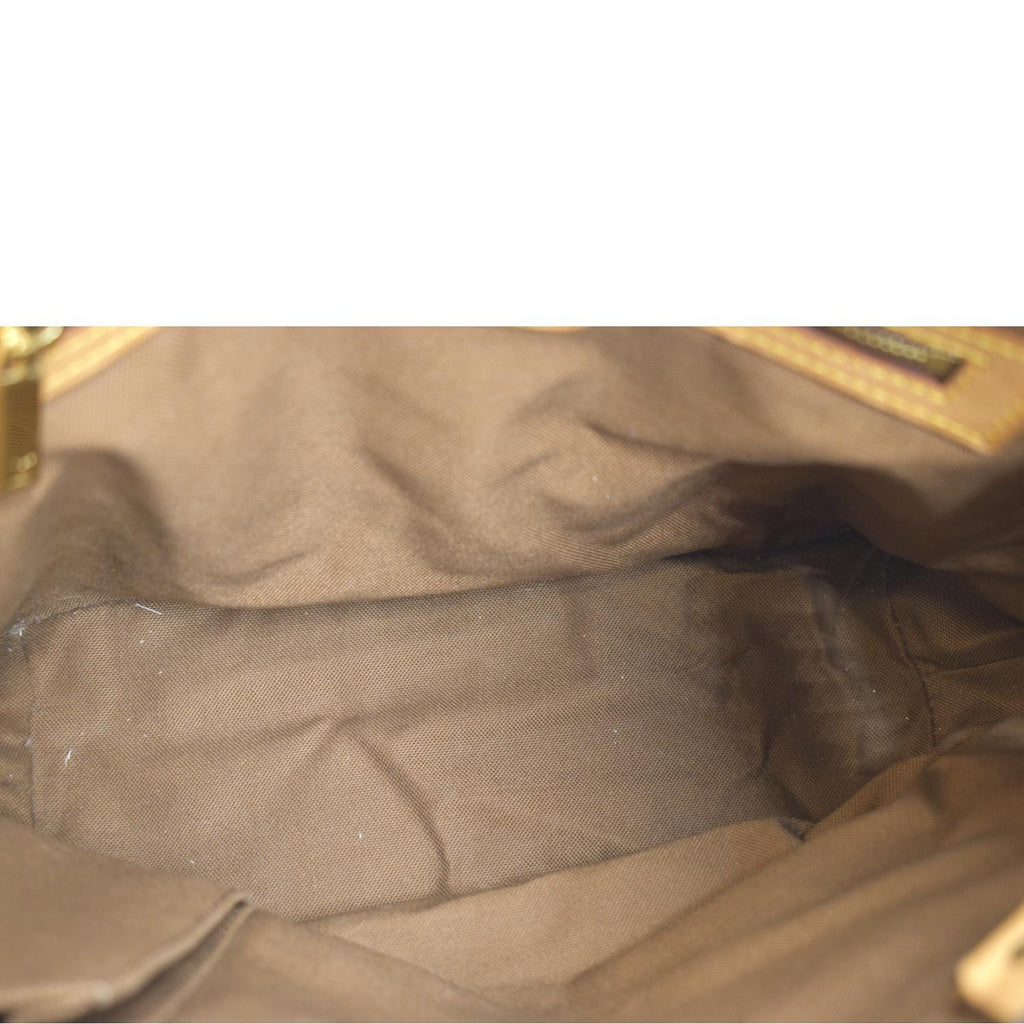 LOUIS VUITTON Cabas Piano Monogram Canvas Shoulder Bag Brown