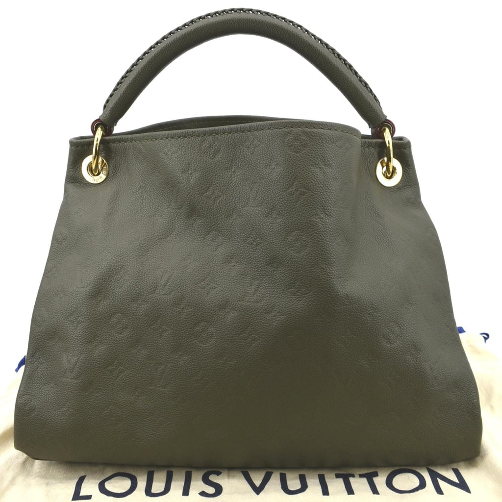 LOUIS VUITTON Artsy MM Monogram Empreinte Leather Shoulder Bag Khaki Green