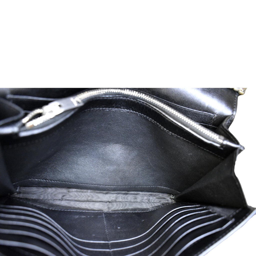 YVES SAINT LAURENT Kate Heart Studded Leather Shoulder Bag Black