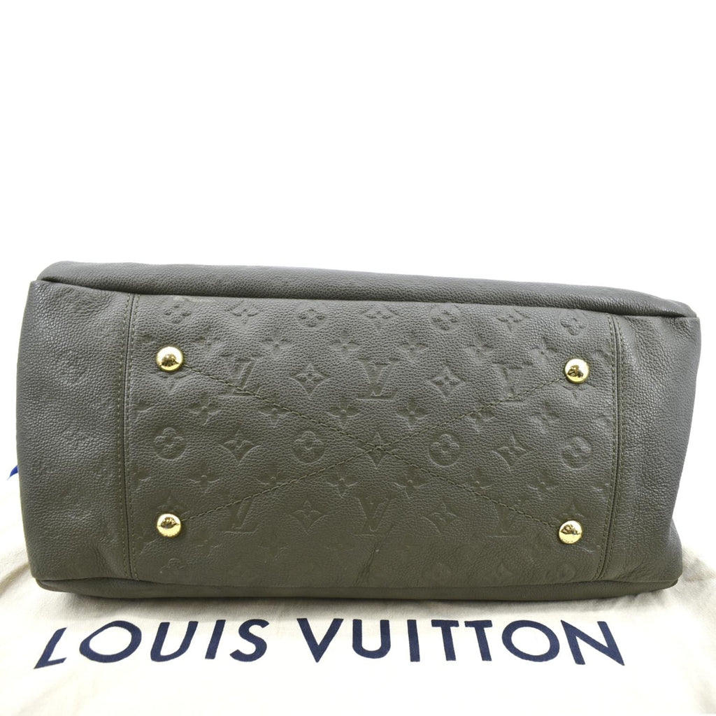 LOUIS VUITTON Artsy MM Monogram Empreinte Leather Shoulder Bag Khaki Green
