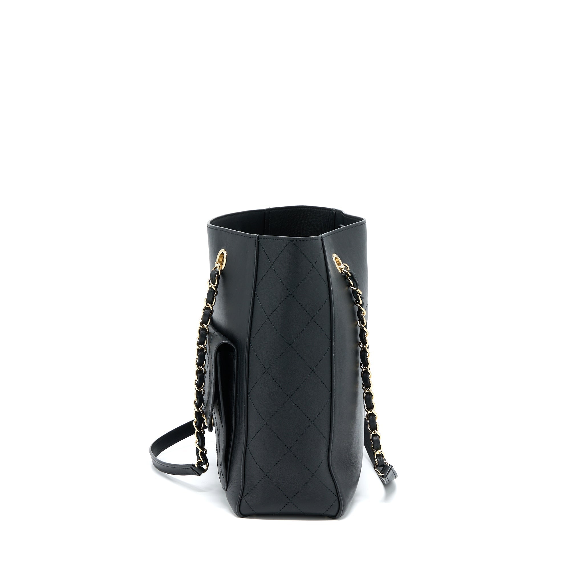 Chanel Tote Bag Lambskin Black L