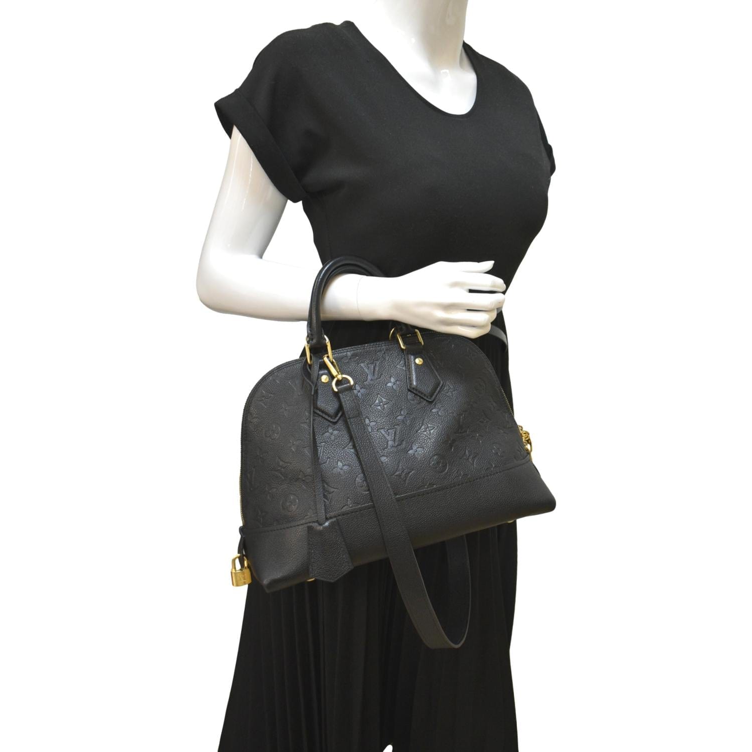 LOUIS VUITTON Neo Alma PM Monogram Empreinte Shoulder Bag Black