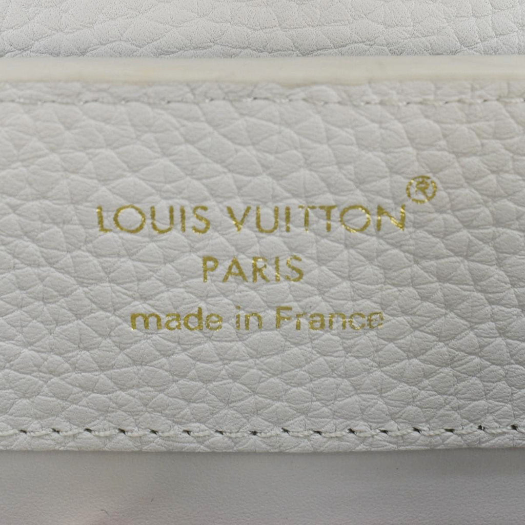 LOUIS VUITTON Capucines BB Taurillon Leather Shoulder Bag Silver