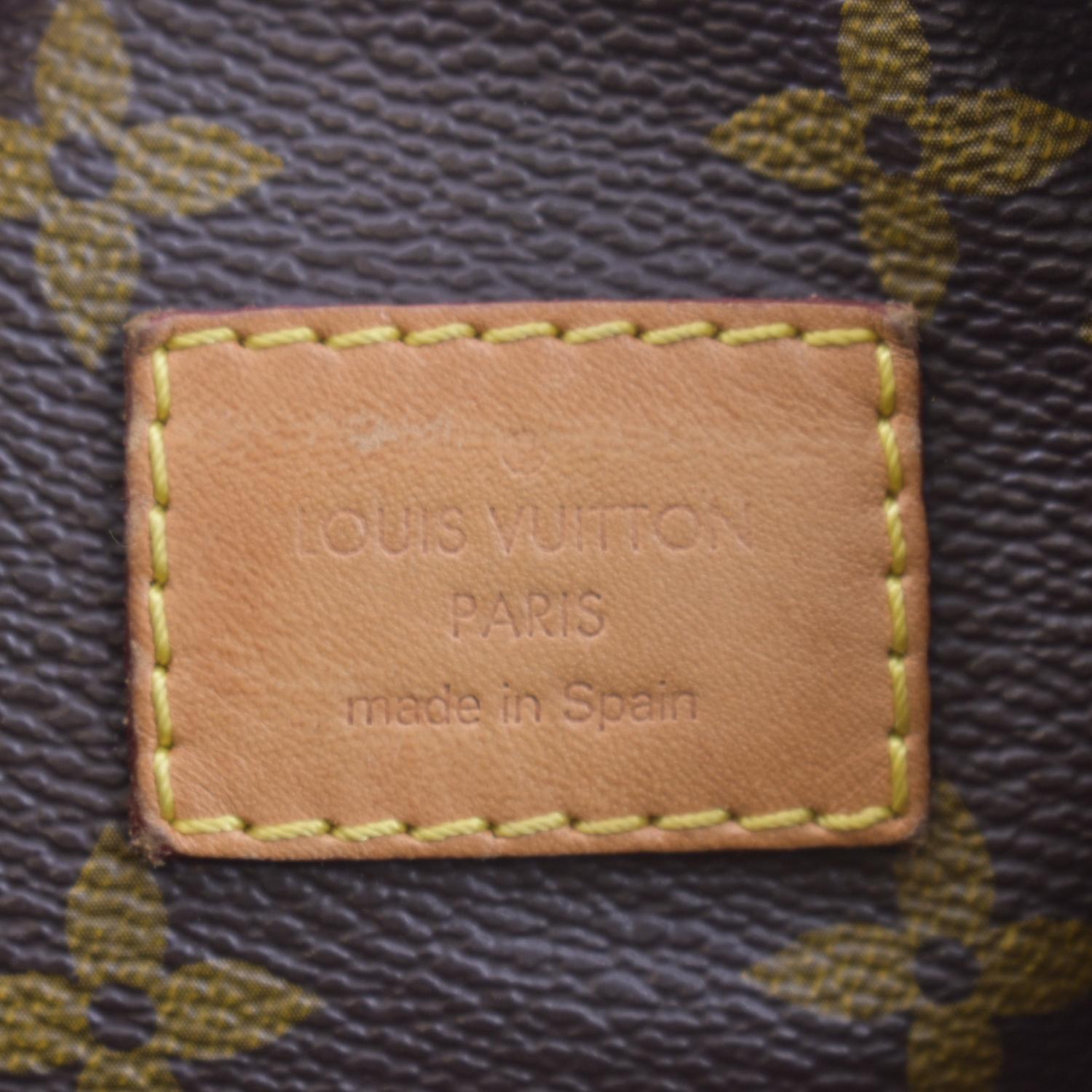 LOUIS VUITTON Sully MM Monogram Canvas Shoulder Bag Brown