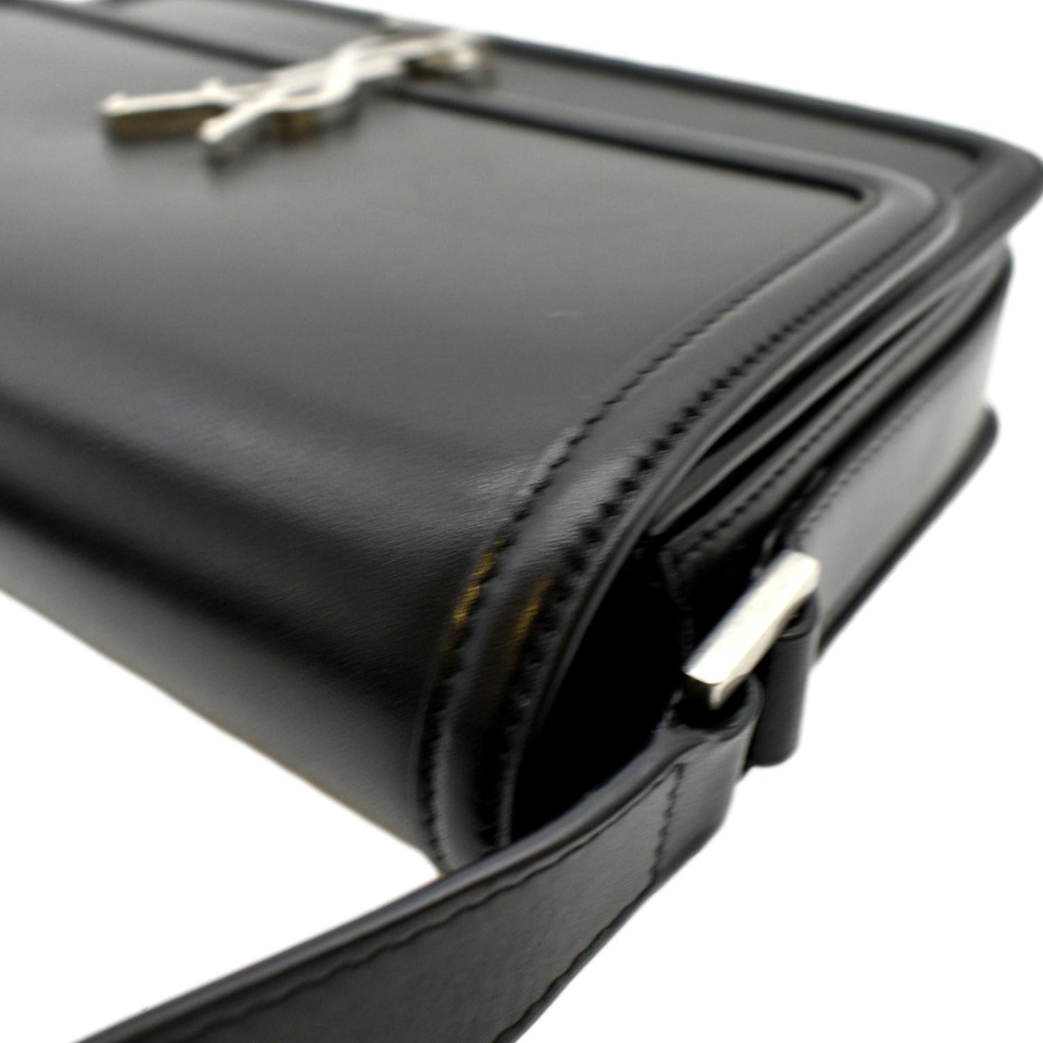 YVES SAINT LAURENT Solferino Medium Leather Shoulder Bag Black