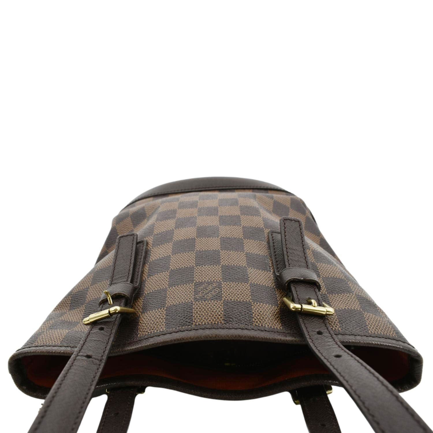 LOUIS VUITTON Marais Bucket Damier Ebene Shoulder Bag Brown