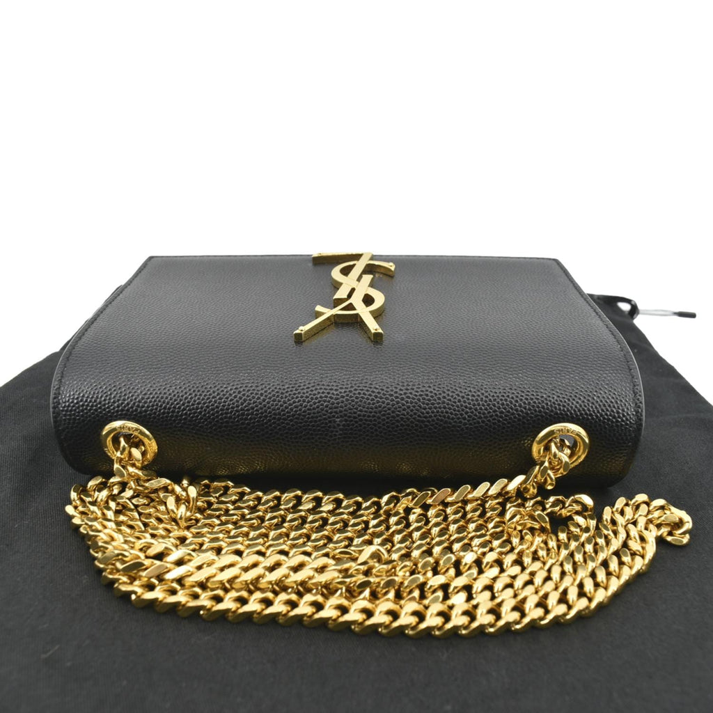 YVES SAINT LAURENT Kate Leather Shoulder Bag Black