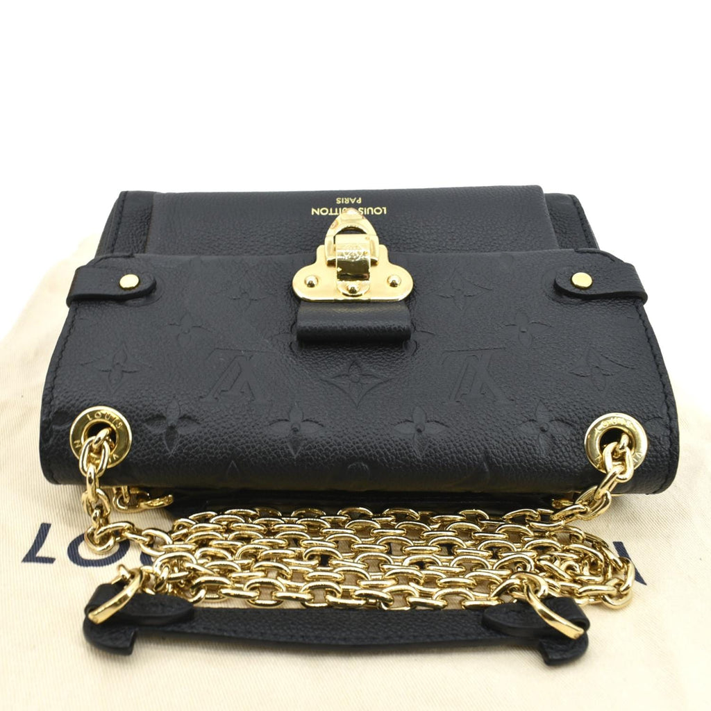 LOUIS VUITTON Vavin BB Monogram Empreinte Leather Shoulder Bag Black