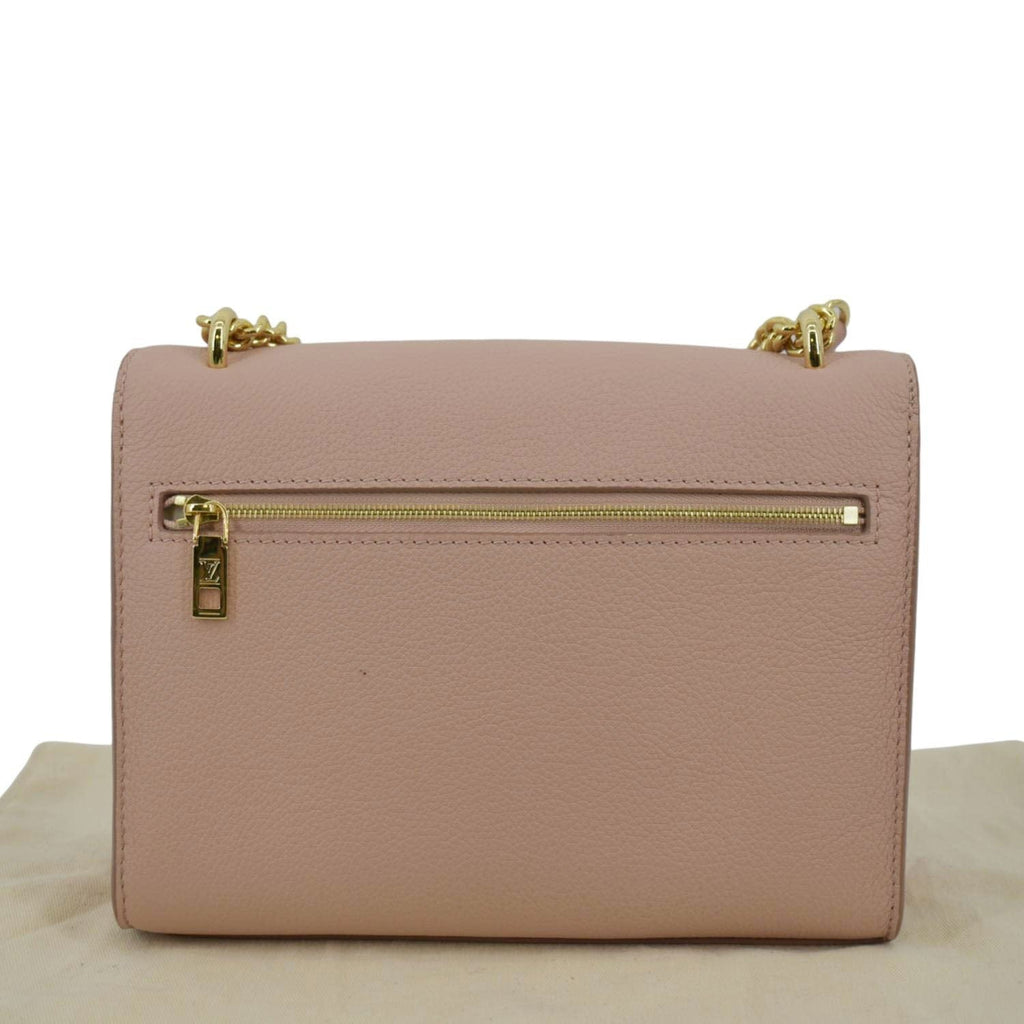 LOUIS VUITTON Mylockme Chain Calf Leather Chain Shoulder Bag Rose Trianon Pink