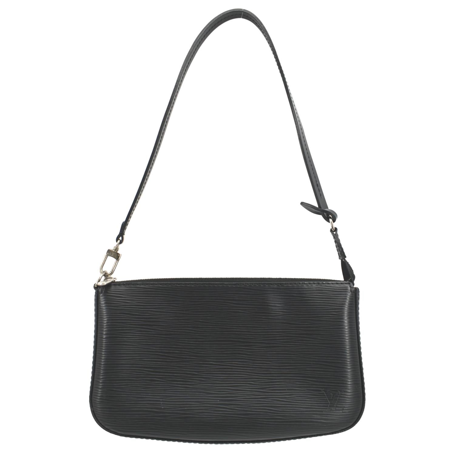 LOUIS VUITTON Pochette Accessoires Epi Leather Shoulder Bag Noir Black